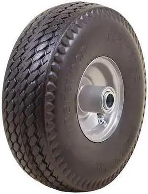 MARASTAR 00015 Flat Free Wheel,Polyurethane,300 lb,Gray