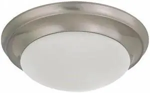 NUVO 60-3271 1 Light 12 in. Flush Mount Twist & Lock Frosted White Glass