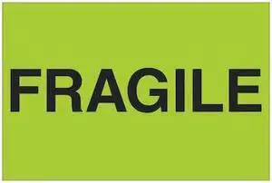 TAPE LOGIC DL1056 Tape Logic® Labels, "Fragile", 2" x 3", Fluorescent Green,