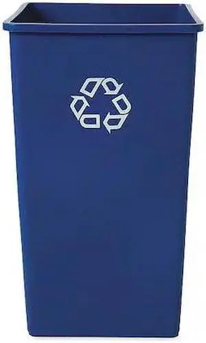 RUBBERMAID COMMERCIAL PRODUCTS FG395973BLUE 50 gal Square Plastic Recycling Bin