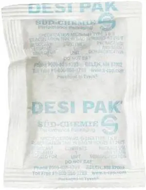 TYVEK DES128 Tyvek Clay Desiccants, 34 Gallon Drum, 3" x 4" x 1/4", White,