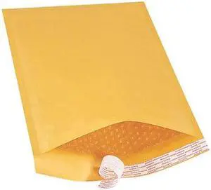 PARTNERS BRAND B857SS Self-Seal Bubble Mailers, No 4, 9 1/2" x 14 1/2", Kraft,