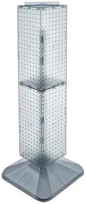 AZAR DISPLAYS 703387-CLR 4-Sided Pegboard Floor Revolving Display Panel Size: