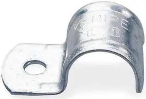 ABB HS 100 SC One Hole Strap, Conduit; Pipe Use, 3/8 in, Steel, Zinc Plated