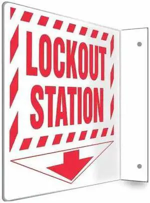 CONDOR 480W60 High Visibility Safety Sign, 8 in Height, 8 in Width, PETG,
