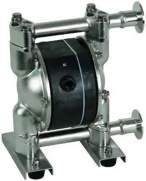 DAYTON 22A602 Double Diaphragm Pump, 316 Stainless Steel, Air Operated, Hytrel