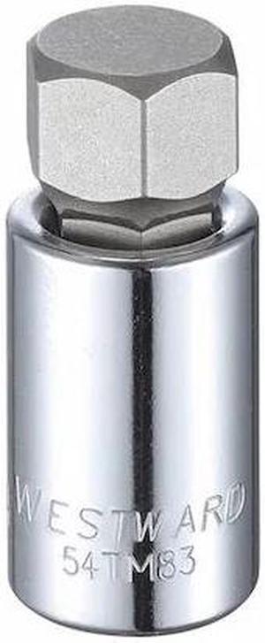 WESTWARD 54TM83 1/2 in Drive Hex Socket Bit SAE 3/4 in Tip, 1 13/16 in L