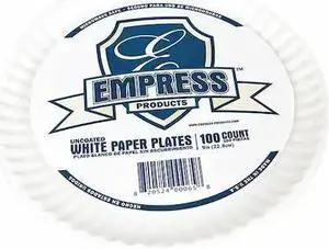 ZORO SELECT E30400 Paper, Plate, Round, 9", White, PK1000