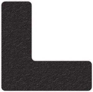 INCOM LM110K Workplace Floor Organization Marker Vinyl Film Black, 6" W x 6" L,