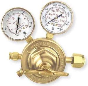 VICTOR 0781-0527 Gas Regulator, Oxygen, Single Stage, 0.825"-14 Inlet, 9/16"-18