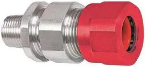 KILLARK MC2X1C Conduit Fitting 1/2 in, Liquid-Tight, Aluminum, Plain, Silver