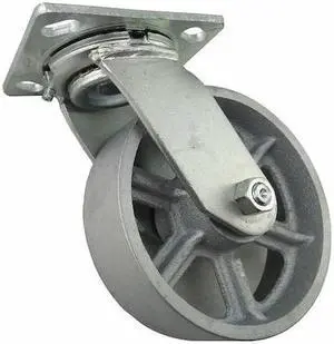 ZORO SELECT 1NWL6 Swivel Plat Castr,Cast Iron,6 in,1200 lb