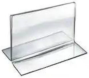 AZAR DISPLAYS 152732 5"W x 3.5"H Double-Foot Two Sided Sign Holder, PK10 AZAR DISPLAYS 152732 5"W x 3.5"H Double-Foot Two Sided Sign Holder, PK10