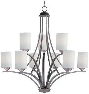 MAXIM 20036SWOI Deven 9-Light 32" Wide Oil Rubbed Bronze Chandelier