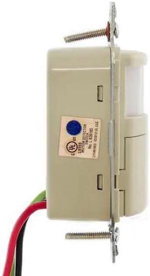 HUBBELL WIRING DEVICE-KELLEMS WS1000NI Occupancy Sensor,PIR,1200 sq ft,Ivory