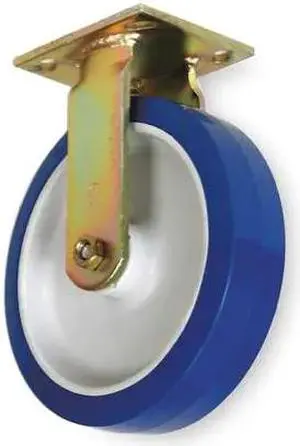 ZORO SELECT 1ULF8 Rgd Plat Castr,Polyurthane,8 in.,900 lb.