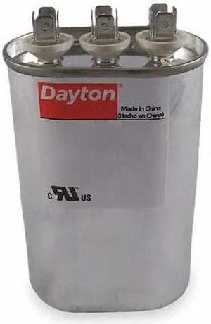 DAYTON 2MDX8 Motor Dual Run Cap,35/5 MFD,370V,Oval