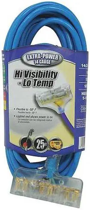 SOUTHWIRE 32678806 SJTW Extension Cord, 14 AWG, Outdoor, 14/3, 3 Outlets,