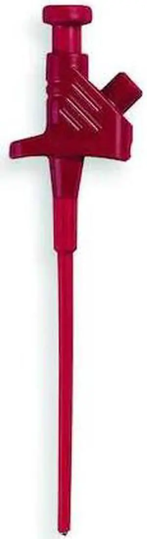 POMONA ELECTRONICS 5830-2 Test Clip Lead, Banana Jack, 6.22", Red