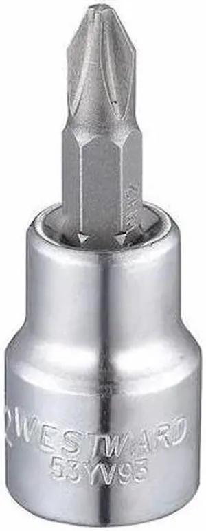 WESTWARD 53YV93 3/8" Drive, 2.3mm Tip, Socket Bit, 6 Pts.