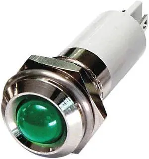 ZORO SELECT 24M114 Round Indicator Light,Green,24VDC