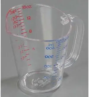 CARLISLE FOODSERVICE 4314207 Measure Cup,Clear,PK6