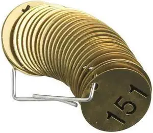 BRADY 23206 Numbered Tag Set,151 to 175,25 Tags