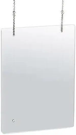 AZAR DISPLAYS 179964-100 Hanging Clear Acrylic Plexiglass Shield Cashier PPE