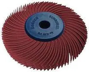 DEDECO 1313 Sunburst Radial Bristle Discs 2 in Curved Tc 6-Ply Red 220 Grit A/O
