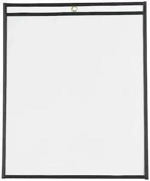 PARTNERS BRAND JTH108 Stitched Job Ticket Holders, 12" x 15", Black, PK25