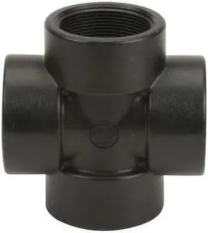 ZORO SELECT CR200 Cross, Polypropylene, 2", Schedule 80, 300 psi Max Pressure