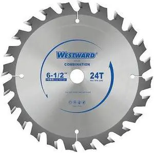 WESTWARD 24EL52 6-1/2",24-Teeth Circular Saw Blade