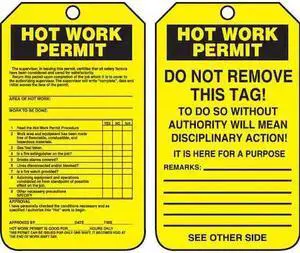 ACCUFORM TCS361PTP Permit Tag,5-3/4 x 3-1/4,PK25