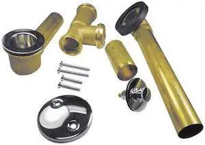 AB&A 60357 Bath Waste & Overflow, Standard Length with Push eN Lift Stopper
