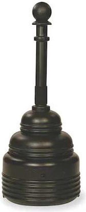 EAGLE MFG 1208BLACK Cigarette Receptacle,4 gal.,Black
