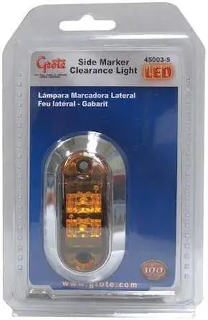 GROTE 45003-5 Side Marker Lamp,LED,2-1/2 In,Yellow