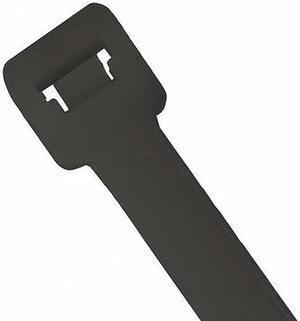 PARTNERS BRAND CTUV21175 21" L, Black UV Cable Tie, PK 100