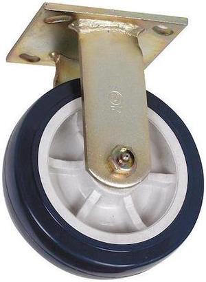 ZORO SELECT 1NUX9 Rigid Plate Castr,Poly,8 in.,900 lb.,Blu