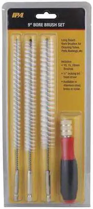 INNOVATIVE PRODUCTS OF AMERICA 8085 Bore Brush Set,Steel,4 pcs.