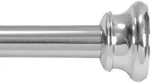 KENNEY MFG KN60940V1 No Tools Decorative Shower Curtain Rod 42-72", Chrome