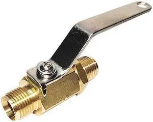 ZORO SELECT G-BVLM-25M 1/4" MNPT Brass Ball Valve Inline