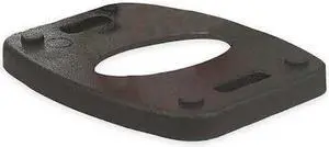 ZORO SELECT 03-760-20 Vertical Panel Base,Black,22x18x1 In.