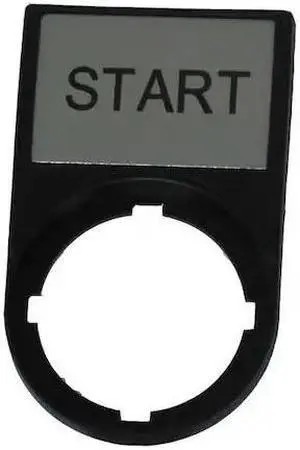 EATON M22S-ST-GB1 Legend Plate,Rectangular,Black