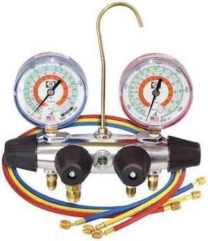 JB INDUSTRIES 25233 Manifold Gauge, 4-Valve