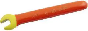 GRAY TOOLS E012-I 1000V Insulated Open End Wrench, 3/8", 1000V Insulated