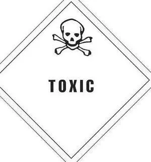 TAPE LOGIC DL5833 Tape Logic® Labels, "Toxic", 4" x 4, Black/White, 500/Roll