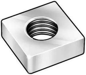 ZORO SELECT 1XB15 5/16"-18 Steel Zinc Plated Finish Machine Screw Square Nut,