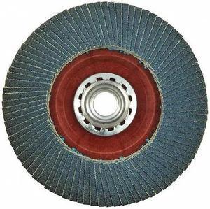 ZORO SELECT 78072775462 Flap Disc,Type 27,4-1/2" dia.,120 Grit