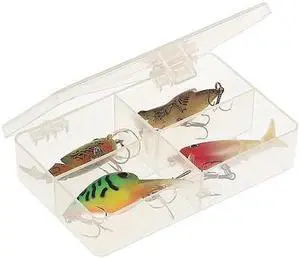 PLANO MOLDING 3448-40 4 Compartment Box, 4.63"L x 2.88"W x 1"H