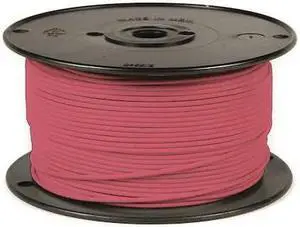 GROTE 87-7014 Primary Wire, GPT, 14 AWG, 1C C, Pink, PVC, Stranded, 60V, 100 ft.